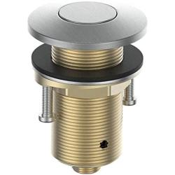 KANARY ALL Brass Air Switch Button for Sink Top Counter Top Garbage Disposal Part (Round, Brushed Nickel)