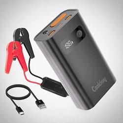 Portable Car Jump Starter, Car Emergency Start Power with Power Bank and LED Light, 12000mAh Auto Starter Booster Power Pack with 2 USB QC3.0 24W and 1 Type-c PD 60W