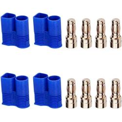 Heyiarbeit 4 Sets EC3 Connector 3.5mm Gold Bullet Banana Plug Male for RC ESC Lipo Battery Electric Motor DIY
