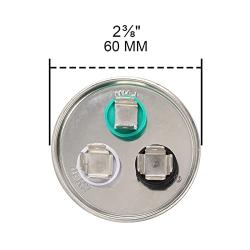 AUKENIEN 45+5 uF 45/5 MFD 370V or 440V Dual Run Start Round AC Capacitor 45 5 uF 370 440 VAC CBB65B Air Conditioner Capacitors for Motor Fan Start or Heat Pump or Condenser Straight Cool