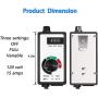 For Router Fan Variable Speed Controller Electric Motor Rheostat AC 120V