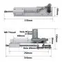 JQDML Reciprocating Linear Actuator 24V Adjustable Stroke 30-80mm 1.18-3.15 inch 120rpm Variable Speed with Remote Control, DC Power Adapter and End Connector
