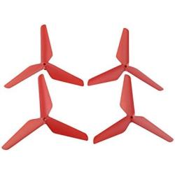 Upgraded Spare Parts Motor Main Blade Propellers Three-Blade Propellers for Syma X5SW X5HW X55 RC Mini Quadcopter Toy (Red)