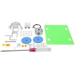 Hand Crank Generator Kit, Two Stage Acceleration Hand Crank Generator Accessories Physical Experiment Educational Toy Student DIY Invention for Kids Age 7 14
