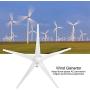 Wind Turbine Generator, Windmill Generator 800W Wind Turbine Businesses 5 Blade Wind Controller Turbine Generator Kit for Boats, Terraces, Cabins or Home(White 24V)