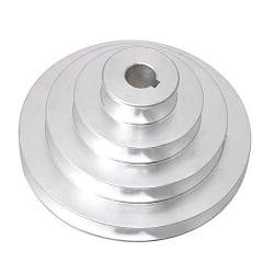 Homeswitch Aluminum 16mm Bore 4 Step A Type V-Belt Pagoda Pulley Belt Outer Dia 41-130mm
