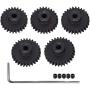 AMOGOT Metal Steel M1 Pinion Gear Sets 26T 27T 28T 29T 30T 5mm Shaft Motor Gears with Hex Key for 1/10 RC Brushless Brush Motor