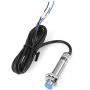 4 Digital LED Display Tachometer RPM Speed Meter Panel Inductive Hall Effect Sensor NPN Proximity Switch Red/Blue 10-9999RPM(Red)