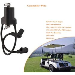 26652-G01 Ignition Coil - Fits for 1991-2003 EZGO 26652G01 Golf Cart Marathon Medalist TXT Dual Ignition Coil 4 Cycle 4 Stroke Ignitor Replace 26652-G01 EPIGC103