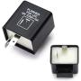 iJDMTOY (1) 2-Pin CF12 Electronic LED Flasher Relay Fix Compatible With Motorcycle or Scooter Install LED Turn Signal Bulbs Hyper Flash Issues