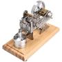 Wifehelper LED Air Stirling Engine Funny Education Electricity Power Generator Model Education Model Toy Kit