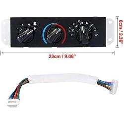 X AUTOHAUX 1 Set HVAC Heater Control Panel with Blower Motor Switch for Jeep Wrangler TJ 1999-2004 55037473AB BL101 HS-373