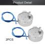 Fielect 2Pcs Synchronous Motor AC 110V 2.5-3RPM Turntable Motor CW/CCW Direction 4W TYC-50 Single Flat Shaft