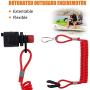 Stylemafia Universal Boat Outboard Lanyard Engine Motor Kill Urgent Stop Switch/Safety Lanyard Tether Cord 2 pcs Compatible with YamahaTohatsu Honda Outboard Motors, ATV Boat Bike