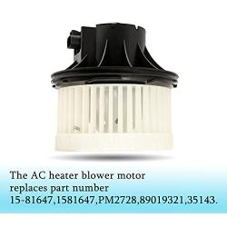 KIE AC Heater Blower Motor HVAC 15-81647 Compatible with Chevy, GMC, Cadillac Vehicles - Avalanche, Silverado, Tahoe, Suburban, Sierra, Yukon XL, Escalade - Replaces 1581647 89019321 35143