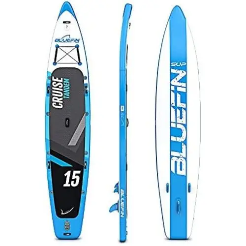 Bluefin Cruise SUP Package | Stand Up Inflatable Paddle Board | 6” Thick | Fibreglass Paddle | Kayak Conversion Kit | All Accessories | 5 Year Warranty | Multiple Sizes: Kids, 10’8, 12’, 15’