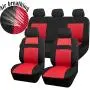 CAR PASS Rainbow Universal Fit 3D Air Mesh Car Seat Cover with 5mm Composite Sponge Inside,Airbag Compatible (Black Red)