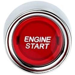 Jtron® Start Engine Button car Dc 12v 50a Red Car Start Engine Button Light Switch Push Start Ignition Switch for Racing Sport (ON)-Off momentary Switch (Red)