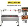VEVOR 45W Rotisserie Grill Roaster, 37 Inch BBQ Small Pig Lamb Rotisserie Roaster, Max Capacity 88 lbs for Camping Outdoor Barbecue