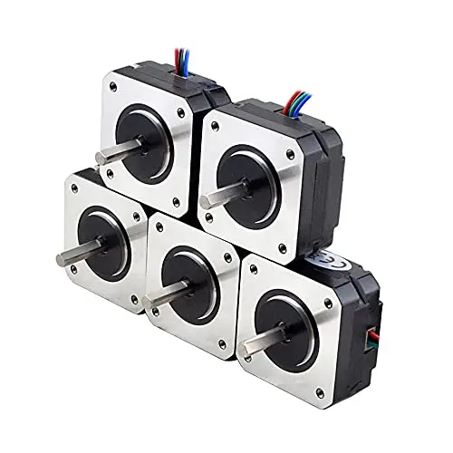 Moteur Pas à Pas Bipolaire Nema 17 5 Pièces 1.8° 16Ncm (22.6oz.in) 1A 42x42x20mm 4 Fils pour Exturder Imprimante 3D CNC Fabrication Personnelle Moteur Pas à Pas Bipolaire Nema 17 5 Pièces 1.8° 16Ncm (22.6oz.in) 1A 42x42x20mm 4 Fils pour Exturder Imprimante 3D CNC Fabrication Personnelle