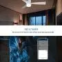 SMAAIR 52 Inch Smart Ceiling Fan with Lights and 10-speed DC Motor, Works with Remote Control/Alexa/Google Home/Siri Shortcut, Dimmable LED Light (White)
