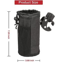 SINGARO Motorcycle Cup Holder Holder with Alligator Clip Handle Cup Holder, Oxford Fabric with Mesh Bag Bicycle Accessories for ATV, Scooter, Wheelcha