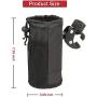 SINGARO Motorcycle Cup Holder Holder with Alligator Clip Handle Cup Holder, Oxford Fabric with Mesh Bag Bicycle Accessories for ATV, Scooter, Wheelcha