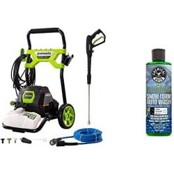 Greenworks 2000 PSI 1.2 GPM Pressure Washer, GPW2003 & Chemical Guys CWS_110_16 Honeydew Snow Foam Car Wash Soap, Safe for Cars, Trucks, Motorcycles, RVs & More, 16 fl oz, Honeydew Scent