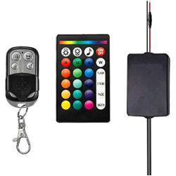 HYBKLER Dual Remote RGB Music Controller kit for Motorcycle led Accent Strip Light kit