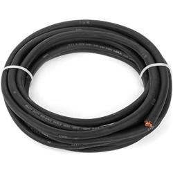 EWCS 2 Gauge Premium Extra Flexible Welding Cable 600 VOLT - Black 20 Feet - Made in the USA