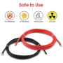 PAEKQ 10 Gauge Tray Cables Solar 10AWG(6mm²) Power Inverter Battery Cables PV Tinned Copper Electrical Wire with O-Type Terminal for Solar Panel Marine Boat RV Automotive Harness Wiring(10FT)