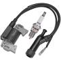 Ignition Coil + Spark Plug Replacement for Champion Power 196cc 6.5HP 3500 4000 Watt Gas Engine Generator