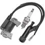 Ignition Coil + Spark Plug Replacement for Champion Power 196cc 6.5HP 3500 4000 Watt Gas Engine Generator
