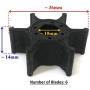 Boat Motor 6L5-44352-00 18-3163 Outboard Motor Water Pump Impeller For Yamaha F2.5 2.5HP 3HP Water Pump Sierra Boat Engine