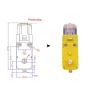 Yahboom DC Gear Motor DC Dual Shaft 3-6V TT Motor Strong Magnetic Anti-Interference Carbon Brush 1:48 for Arduino DIY Smart Car Robot (4 PCS)