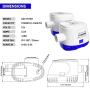Sanuke Automatic Bilge Pump 12V 1100GPH Submersible Bilge Water Pump with Float Switch Auto Electric Motor Boat Accessories
