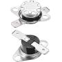 uxcell KSD301 Thermostat 85°C/185°F 10A Normally Open N.O Adjust Snap Disc Temperature Switch 2pcs