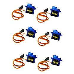 ULTECHNOVO SG90 Micro Servo Motor Kit Durable Lightweight Digital Servo for RC Robot Arm Helicopter Airplane Car Boat Control 6pcs