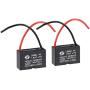 uxcell Ceiling Fan Capacitor CBB61 1.8uF 450V AC 2 Wires Metallized Polypropylene Film Capacitor 38x25x15mm for Electric Fan Pump Motor Generator 2Pcs