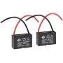 uxcell Ceiling Fan Capacitor CBB61 1.8uF 450V AC 2 Wires Metallized Polypropylene Film Capacitor 38x25x15mm for Electric Fan Pump Motor Generator 2Pcs