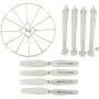 Upgraded Spare Parts for Syma X5H X5HC X5HW RC Quadcopter Toy Motors Main Blade Propellers Propeller Protectors Blades Frame Landing Skid Included Mounting Screws Set (White)