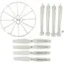 Upgraded Spare Parts for Syma X5H X5HC X5HW RC Quadcopter Toy Motors Main Blade Propellers Propeller Protectors Blades Frame Landing Skid Included Mounting Screws Set (White)