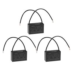 uxcell Ceiling Fan Capacitor CBB61 5.5uF 250V AC 2 Wires Metallized Polypropylene Film Capacitor 47x29x18mm for Electric Fan Pump Motor Generator 3Pcs