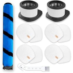 Kucbraly IZ462H Filter Replacements for Shark IZ462H IZ483H IZ482H IZ440H Vertex Cordless Stick Vacuum Cleaner, Compare to Part XHF161H & 617FJ140, 2 Pack HEPA Filter, 4 Pack Foam & Felt Filter Kit, 1 Brushroll, 1 Cleaning Brush