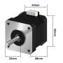 [5pcs of Pack] Nema 17 Stepper Motor, 17HS4401 2 Phase Step Motor Bipolar 1.5A 59.5oz.in(42Ncm) 42x42x38mm 4-Wire 1M Long Cable for 3D Printer