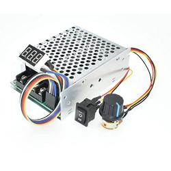 PWM DC Motor Speed Controller 10V-55V 40A Stepless DC Motor Speed Controller with Forward-Brake-Reverse Switch Ajustable Potentiometer &Digital Display