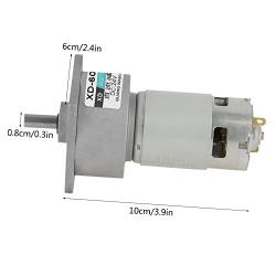24V Mini DC Gear Motor, 35W Metal Speed Adjustable Large Torque Motor CW/CCW(24V 200rpm)