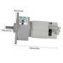 DC 24V 35W Mini DC Gear Motor Metal Speed Adjustable Large Torque Motor CW/CCW(24V 30rpm)