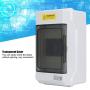 Distribution Protection Box, 8.07 x 4.13 x 3.94in IP66 Waterproof Transparent Cover Electrical Circuit Breaker Power Switch Controller 4 DIN Rail Outdoor Junction Box for Communication(4 Way)