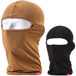 Balaclava Face Mask, 2 Pack Lightweight Motorcycle Black Warmer Ski Mask for Men Bandana